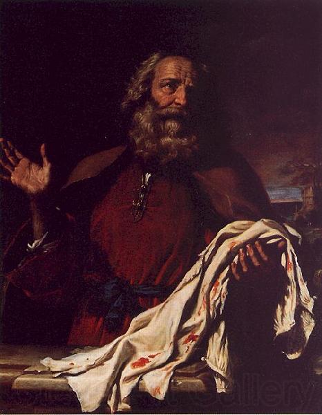  Giovanni Francesco  Guercino Jacob Receiving Joseph's Coat Germany oil painting art